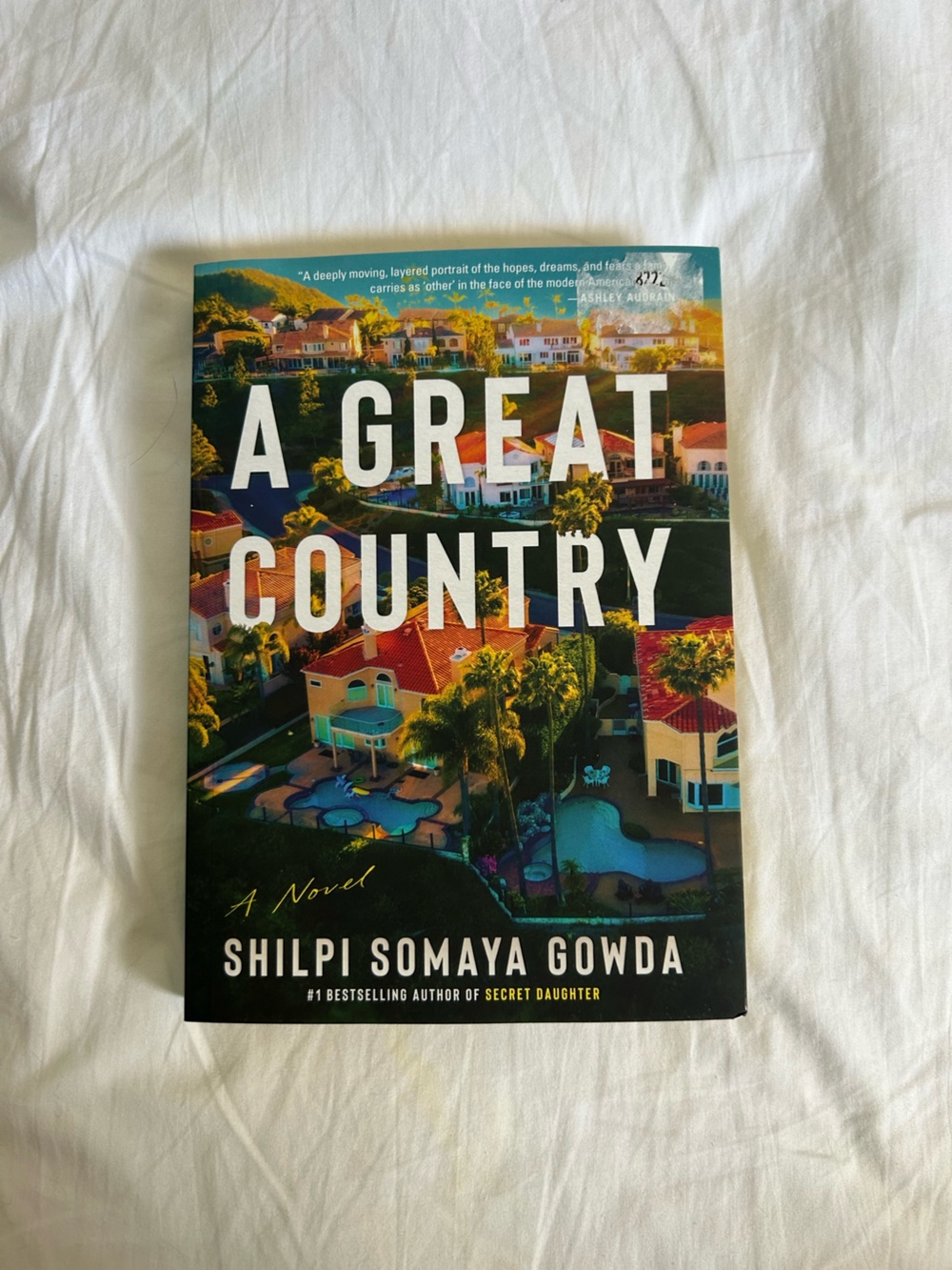 3/25$ A great country book by Shilpi Somaya Gowda